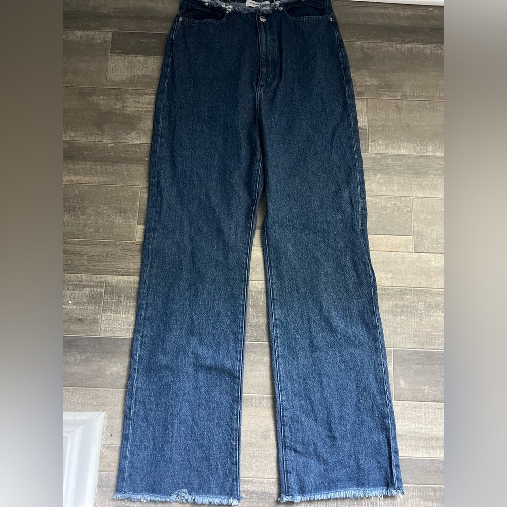 WeWoreWhat Frayed Straight Jean – Size 28